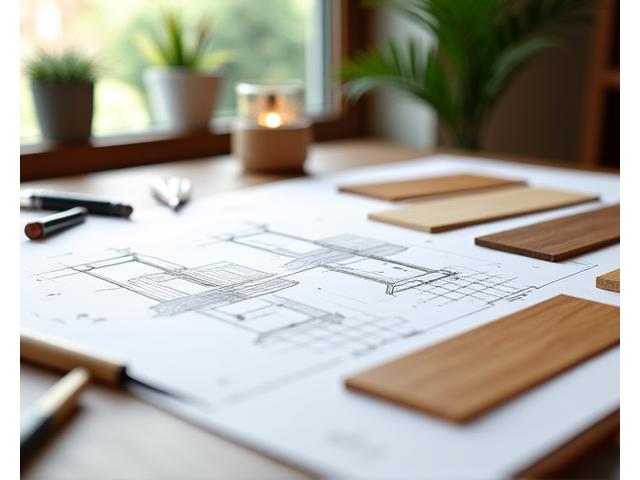 Custom Furniture Design service with sketches and sustainable wood samples