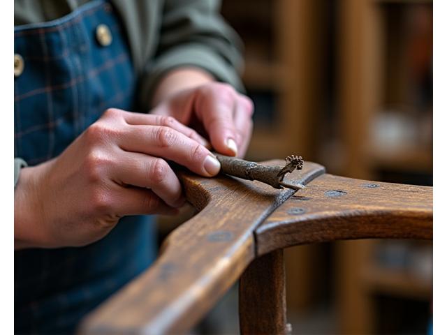 Furniture Repair & Restoration service with an antique chair being mended